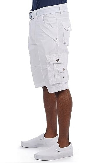 Mens and Solid Colors Knee Length Classic Fit Multi Pocket